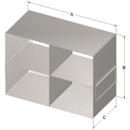 2x2 Freezer Rack for 3,75" Boxes