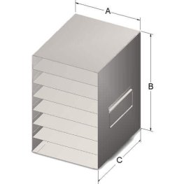 7x1 Freezer Rack for 100-Place Slide Boxes