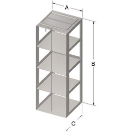 3,75" VialBox Rack 4x1