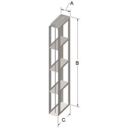 4x1 Vertical Rack for 3" Boxes