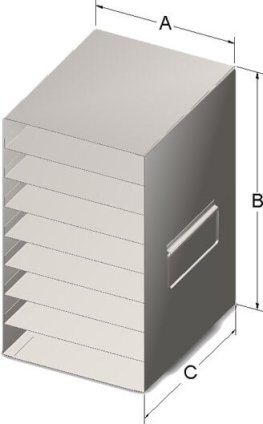 8x1 Freezer Rack for 100-Place Slide Boxes