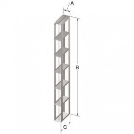 6x1 Vertical Rack for 3,75" Boxes