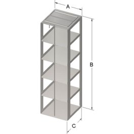 3,75" VialBox Rack 5x1