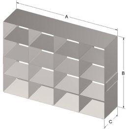 4x4 Freezer Rack for 3,75" Boxes