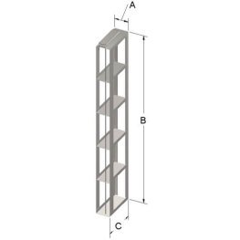 5x1 Vertical Rack for 3" Boxes