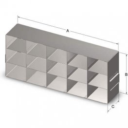 3x5 Freezer Rack for 25 Cell Mini Boxes