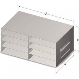 4x2 Freezer Rack for 100-Place Slide Boxes