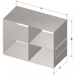 2x2 Freezer Rack for 3,75" Boxes