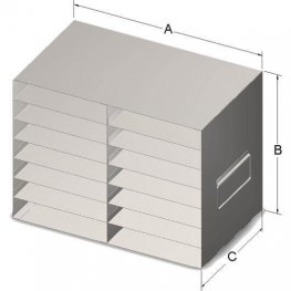 7x2 Freezer Rack for 100-Place Slide Boxes
