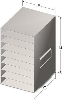 8x1 Freezer Rack for 100-Place Slide Boxes