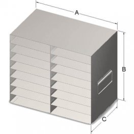 8x2 Freezer Rack for 100-Place Slide Boxes