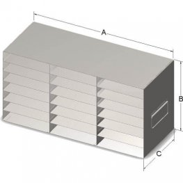 7x3 Freezer Rack for 100-Place Slide Boxes