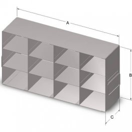 3x4 Freezer Rack for 25 Cell Mini Boxes