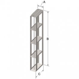 4x1 Vertical Rack for 3,75" Boxes