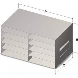5x2 Freezer Rack for 100-Place Slide Boxes