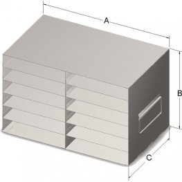6x2 Freezer Rack for 100-Place Slide Boxes