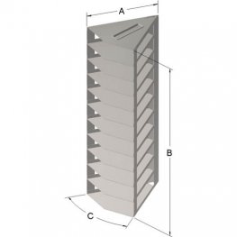 11 Layer Pie Rack for 19" System